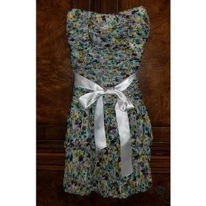 (Donated to GW) floral rush week strapless dress